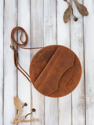 Natural leather bag model 191522 Galanter