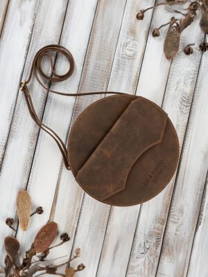 Natural leather bag model 191523 Galanter