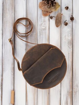 Natural leather bag model 191525 Galanter