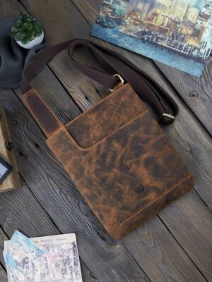 Natural leather bag model 191538 Galanter